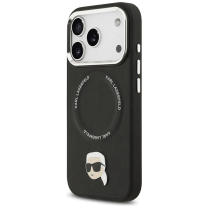 Karl Lagerfeld Karl Pin MagSafe – dėklas iPhone 17 Pro (juodas)