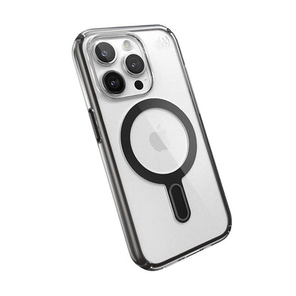 Speck Presidio Perfect-Clear ClickLock & Magsafe – Dėklas iPhone 15 Pro (Skaidrus / Matinis juodas / Tamsiai pilkas)