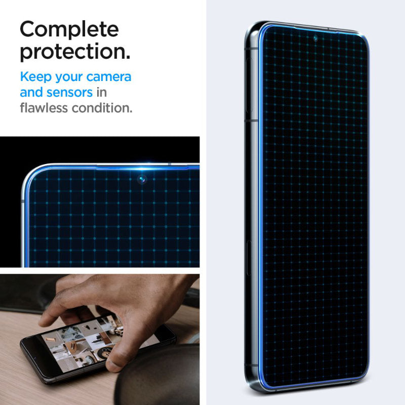 Spigen Glas.TR EZ Fit 2 pakuotės – grūdintas stiklas Samsung Galaxy S23, 2 vnt. (skaidrus)