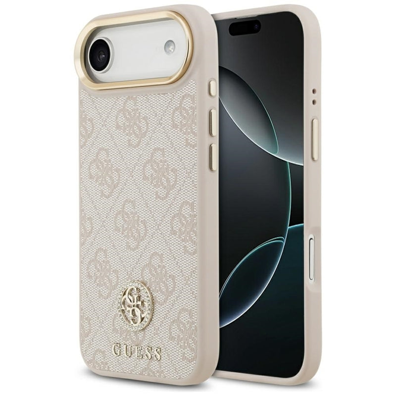 Guess 4G Strass Logo MagSafe dėklas iPhone Air (Rožinis)