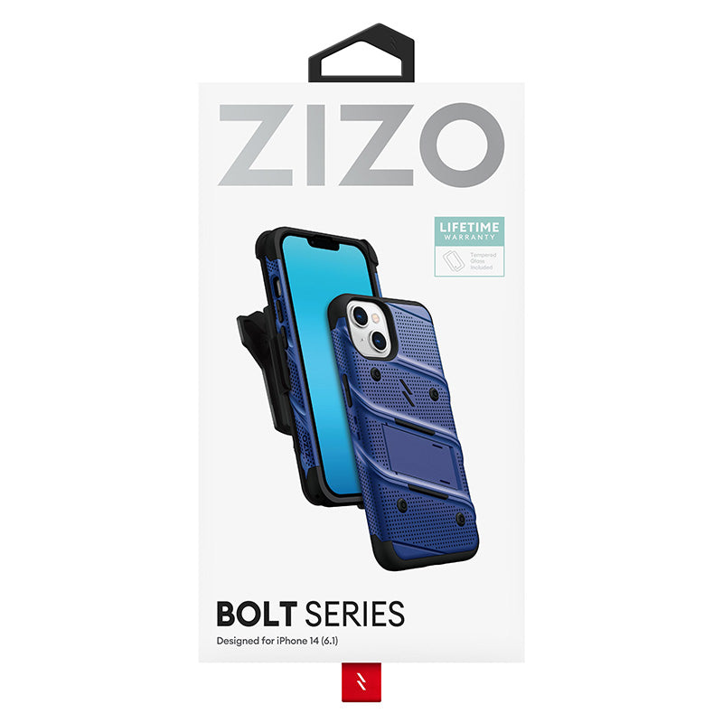 ZIZO BOLT serija – dėklas, skirtas „iPhone 14“ (mėlynas)