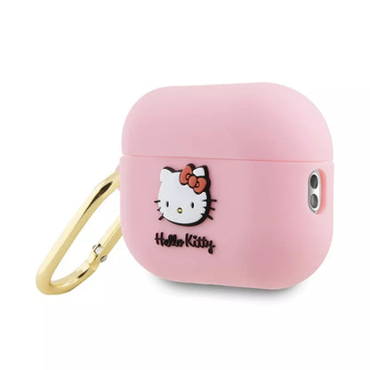 „Hello Kitty“ silikoninis 3D „Kitty Head“ dėklas, skirtas „AirPods Pro 2“ (rožinis)