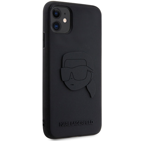 Karl Lagerfeld Rubber Karl Head 3D – Dėklas iPhone 11 (juodas)