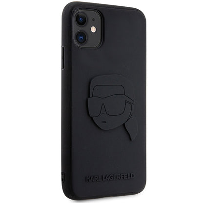 Karl Lagerfeld Rubber Karl Head 3D – Dėklas iPhone 11 (juodas)