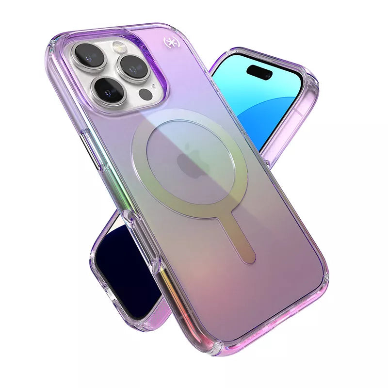 Speck Presidio2 Lux MagSafe – dėklas, skirtas iPhone 16 Pro (nuostabi violetinė / skaidri)