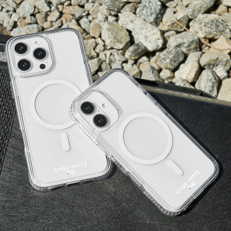 Case-Mate Tough D3O MagSafe – dėklas, skirtas „iPhone 16 Plus“ (skaidrus)