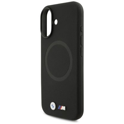 BMW M FW Metal Logo MagSafe dėklas iPhone 17 (juodas)