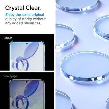 Spigen Glas.TR EZ Fit 2 pakuotės – grūdintas stiklas Samsung Galaxy S23, 2 vnt. (skaidrus)