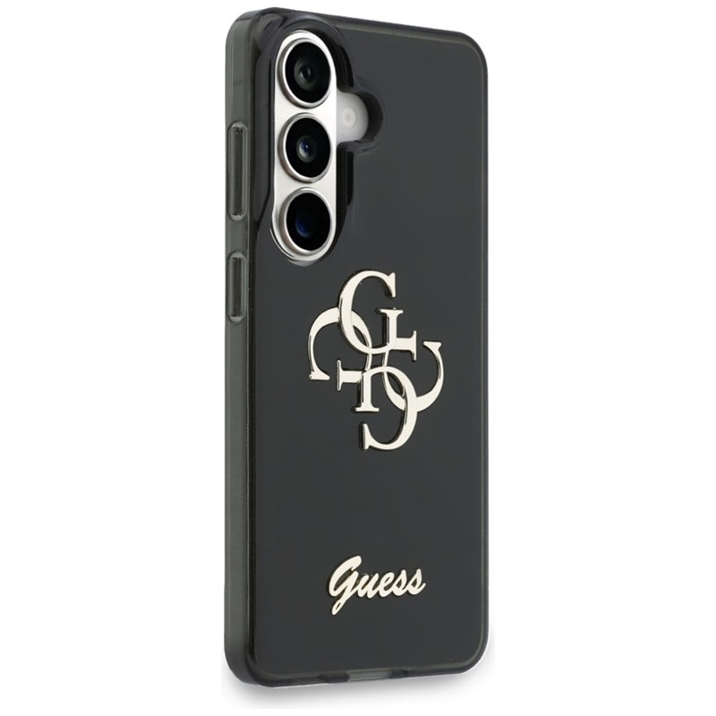 Guess IML Big Metal 4G Script – Samsung Galaxy S26 dėklas (juodas)