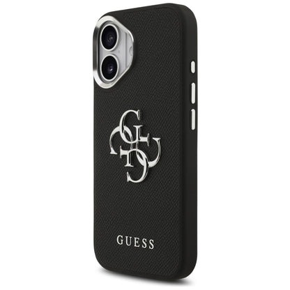 Guess Grained Big 4G Classic Logo dėklas iPhone 17 (juodas)