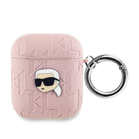 Karl Lagerfeld Monogram Karl Head - AirPods 1/2 gen dėklas (rožinis)