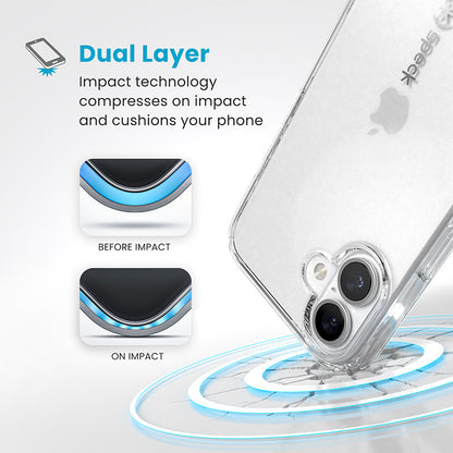 Speck Gemshell – „iPhone 16 Plus“ dėklas (skaidrus)