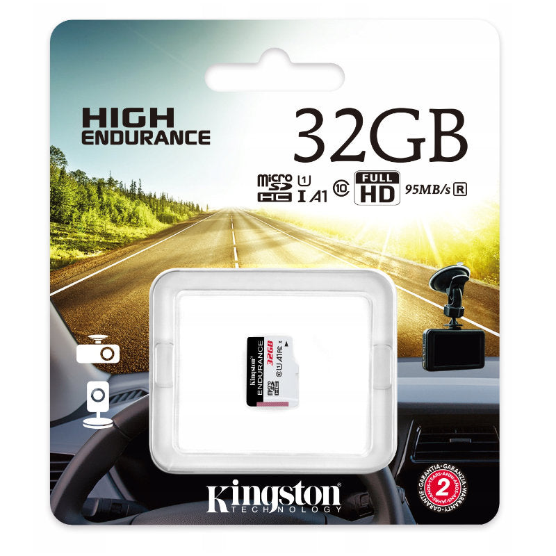 Kingston High-Endurance Micro SDHC atminties kortelė 32 GB Class 10 UHS-I U1 V10 30/95 MB/s