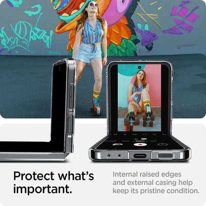 Spigen Airskin - Dėklas, skirtas Samsung Galaxy Z Flip 6 / 7 FE (skaidrus)