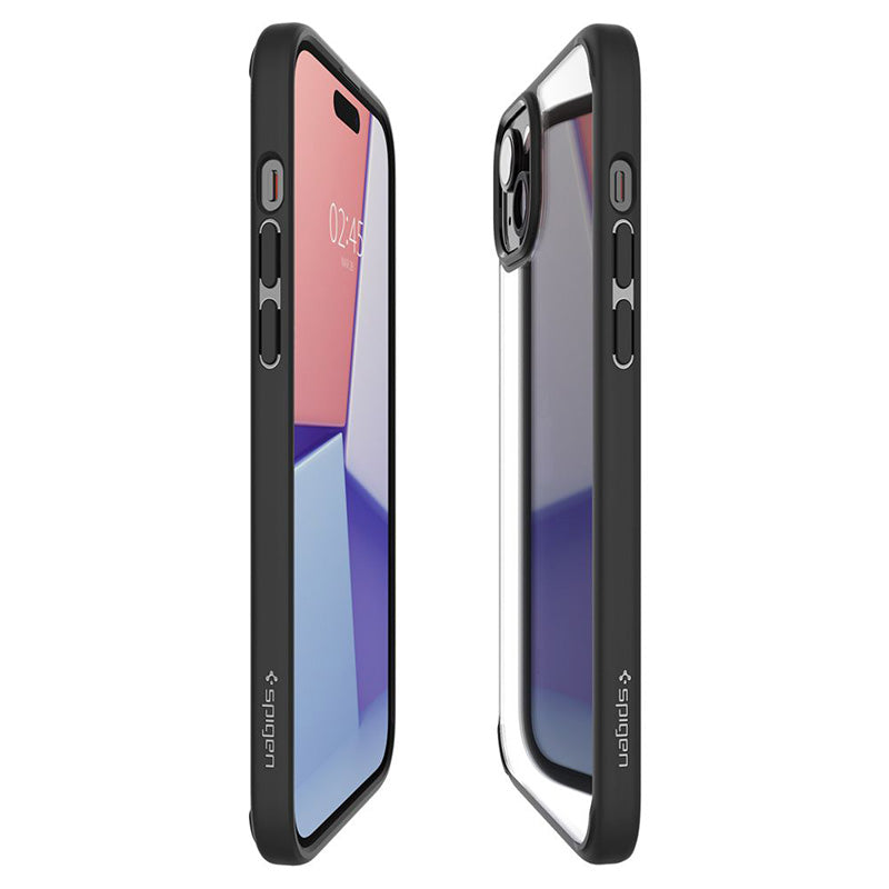 Spigen Ultra Hybrid – dėklas iPhone 15 Plus (matinis juodas)