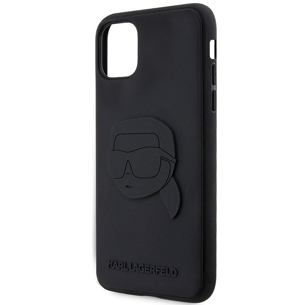 Karl Lagerfeld Rubber Karl Head 3D – Dėklas iPhone 11 (juodas)