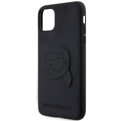 Karl Lagerfeld Rubber Karl Head 3D – Dėklas iPhone 11 (juodas)