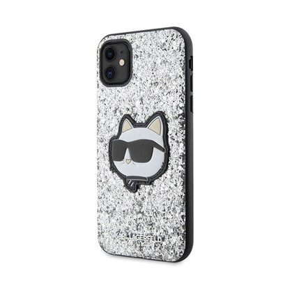 Karl Lagerfeld NFT Glitter Choupette Patch – dėklas, skirtas iPhone 11 (sidabrinis)