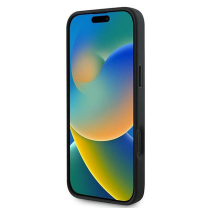 Guess 4G Printed Stripes MagSafe – dėklas iPhone 16 Plus (juodas)