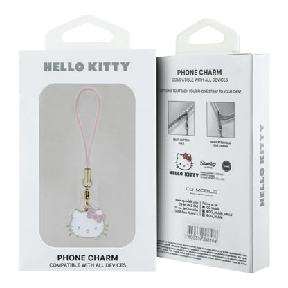 Hello Kitty telefono dirželis pakabukas „Kitty Head“ – telefono pakabukas (rožinis)