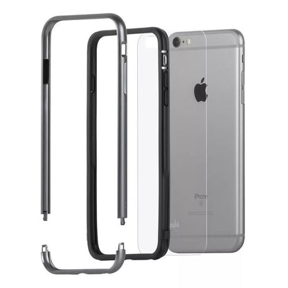 Moshi iGlaze Luxe - Metalinis Bamperio Dėklas, skirtas iPhone 6s Plus / iPhone 6 Plus (titano pilka)