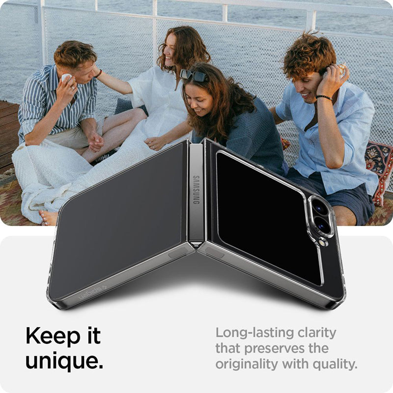 Spigen Airskin - Dėklas, skirtas Samsung Galaxy Z Flip 6 / 7 FE (skaidrus)