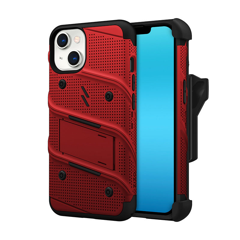 ZIZO BOLT serija - dėklas, skirtas „iPhone 14“ (raudona)