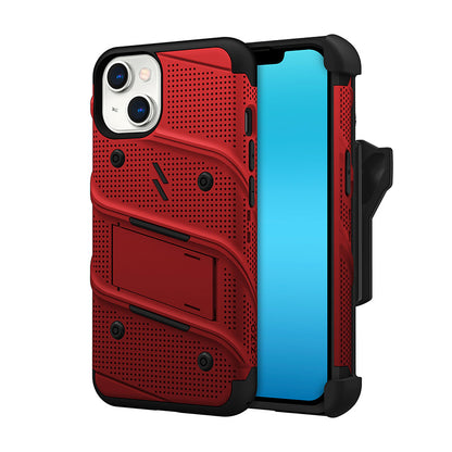 ZIZO BOLT serija - dėklas, skirtas „iPhone 14“ (raudona)
