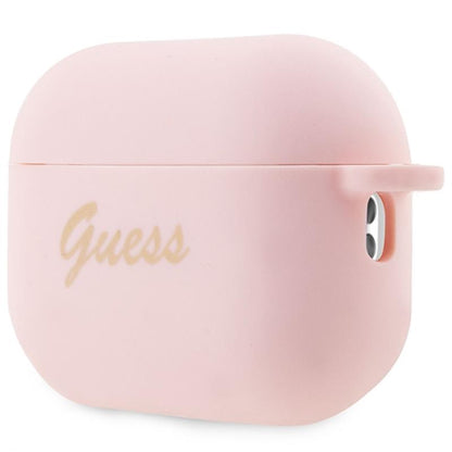 Guess silikoninis širdelės pakabukas – dėklas skirtas Apple AirPods Pro 2 (rožinė)