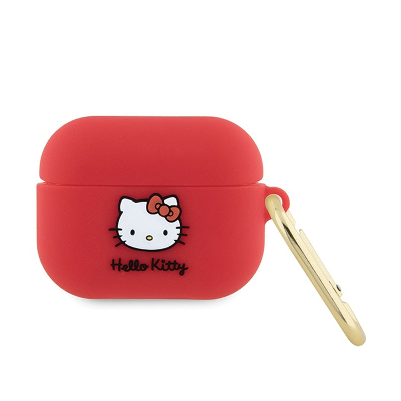 „Hello Kitty“ silikoninis 3D „Kitty“ galvutės dėklas, skirtas „AirPods Pro“ (fuksijos spalvos)