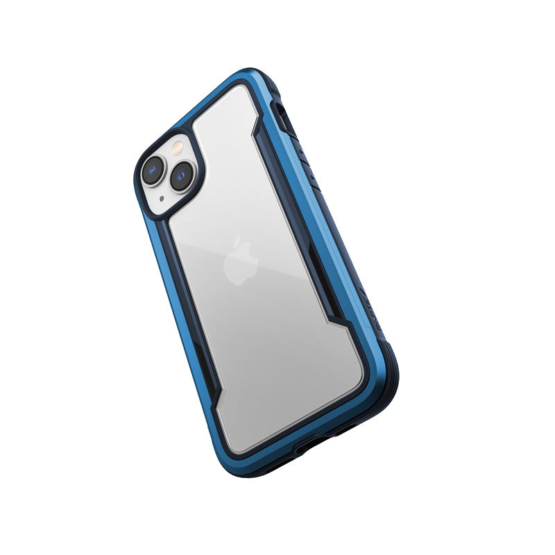 X-Doria Raptic Shield – Aliuminio dėklas, skirtas iPhone 14 (atlaiko kritimą iš 3 m aukščio) (jūros mėlyna)