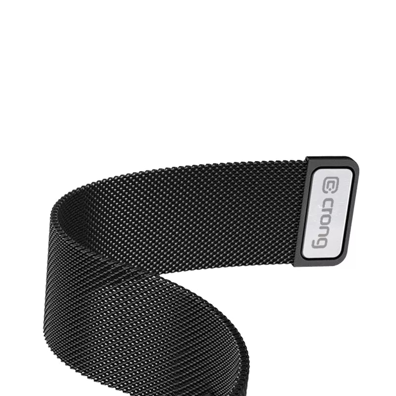 "Crong Milano Steel" - Nerūdijančio plieno dirželis "Apple Watch" 44/45/46/49 mm (juodas)