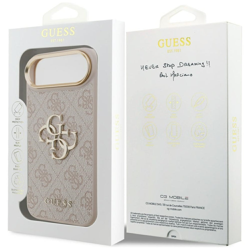 Guess 4G Big 4G Classic Logo dėklas iPhone Air (Rožinė / Auksinė)