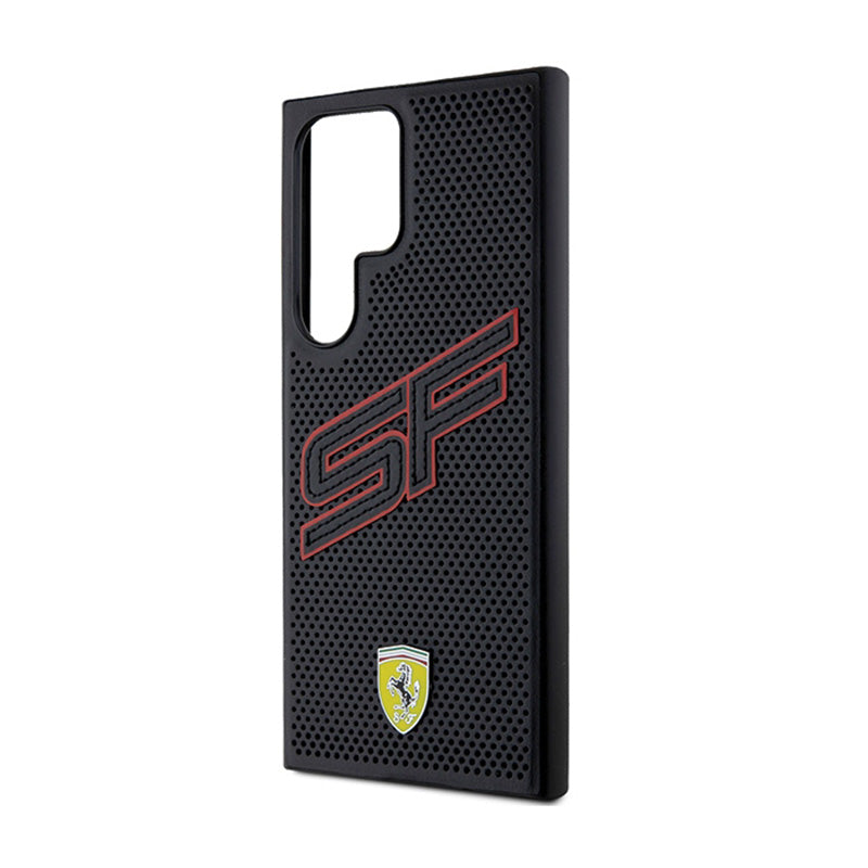 Ferrari Big SF Perforated – dėklas Samsung Galaxy S24 Ultra (juodas)