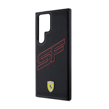 Ferrari Big SF Perforated – dėklas Samsung Galaxy S24 Ultra (juodas)