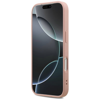 Guess Fixed Glitter Big 4G - Dėklas iPhone 17 Pro (rožinis)