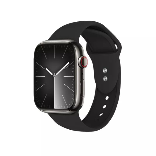 Crong Liquid – dirželis skirtas Apple Watch 44/45/46/49 mm (juoda)