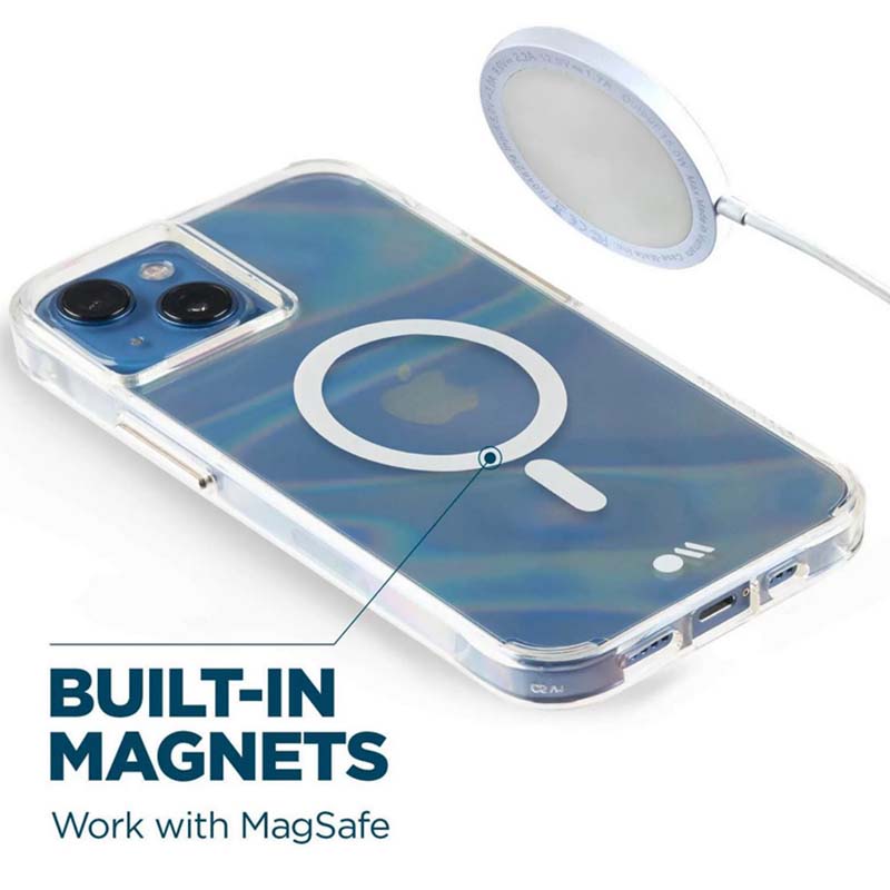 Case-Mate Soap Bubble MagSafe – dėklas iPhone 14 Plus (perlamutrinis)