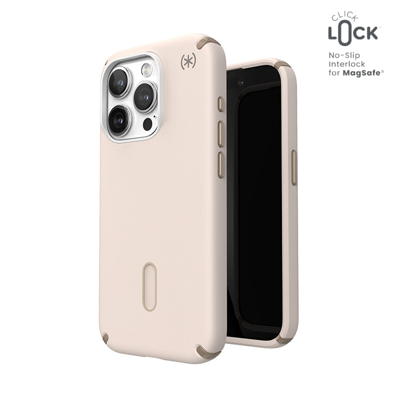 Speck Presidio2 Pro ClickLock & MagSafe – dėklas skirtas iPhone 15 Pro (Bleached Bone / Heirloom Gold / Hazel Brown)