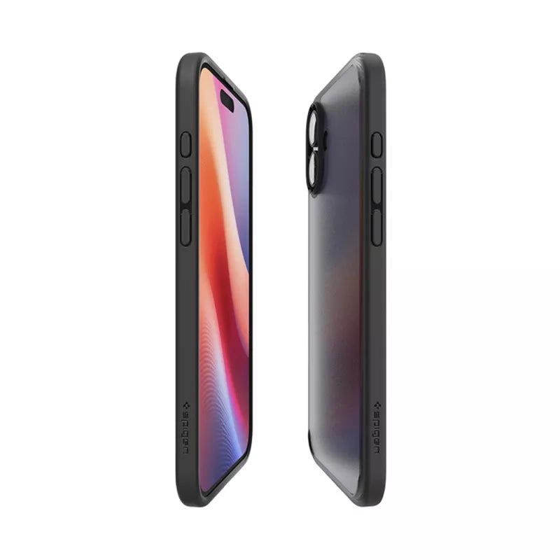 Spigen Ultra Hybrid – dėklas, skirtas iPhone 16 (Šaltai juoda)