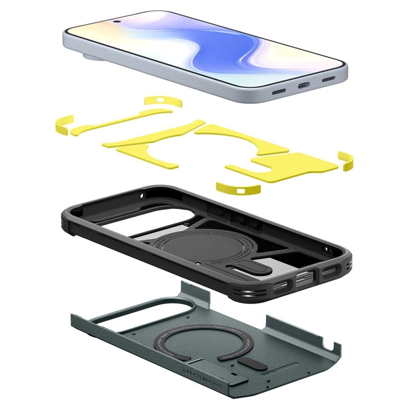 Spigen Tough Armor Mag MagSafe – Dėklas Google Pixel 10 / 10 Pro (Absidinis Žalias)