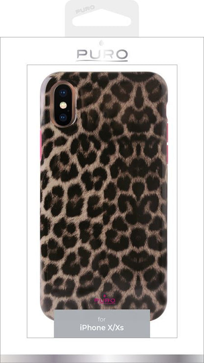 PURO Glam Leopard Cover – dėklas iPhone Xs / X (Leo 2)