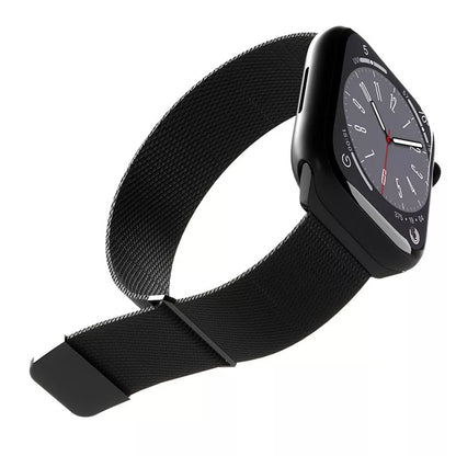 Puro Milanezės magnetinė nerūdijančio plieno apyrankė, skirta Apple Watch 38/40/41/42 mm (Juoda)