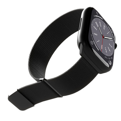 Puro Milanezės magnetinė nerūdijančio plieno apyrankė, skirta Apple Watch 38/40/41/42 mm (Juoda)