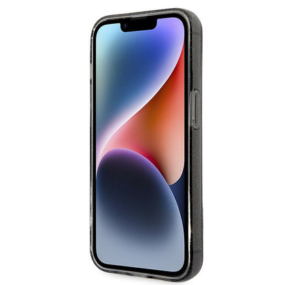 Karl Lagerfeld IML blizgučiai NFT Karl & Choupette - dėklas, skirtas „iPhone 14 Plus“ (juoda)