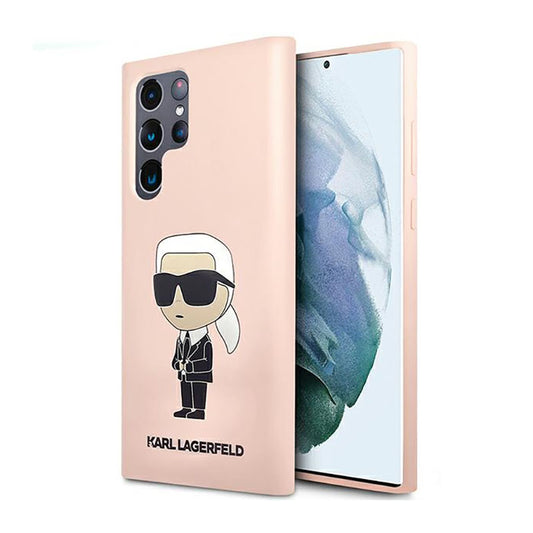 Karl Lagerfeld Silicone NFT Ikonik – dėklas Samsung Galaxy S23 Ultra (rožinis)