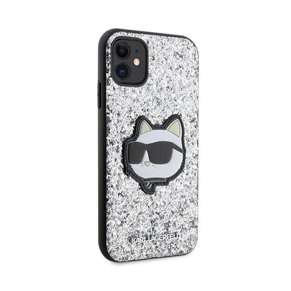 Karl Lagerfeld NFT Glitter Choupette Patch – dėklas, skirtas iPhone 11 (sidabrinis)