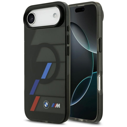 BMW M IML metaliniai mygtukai, trys spalvos, MagSafe – iPhone Air dėklas (juodas)