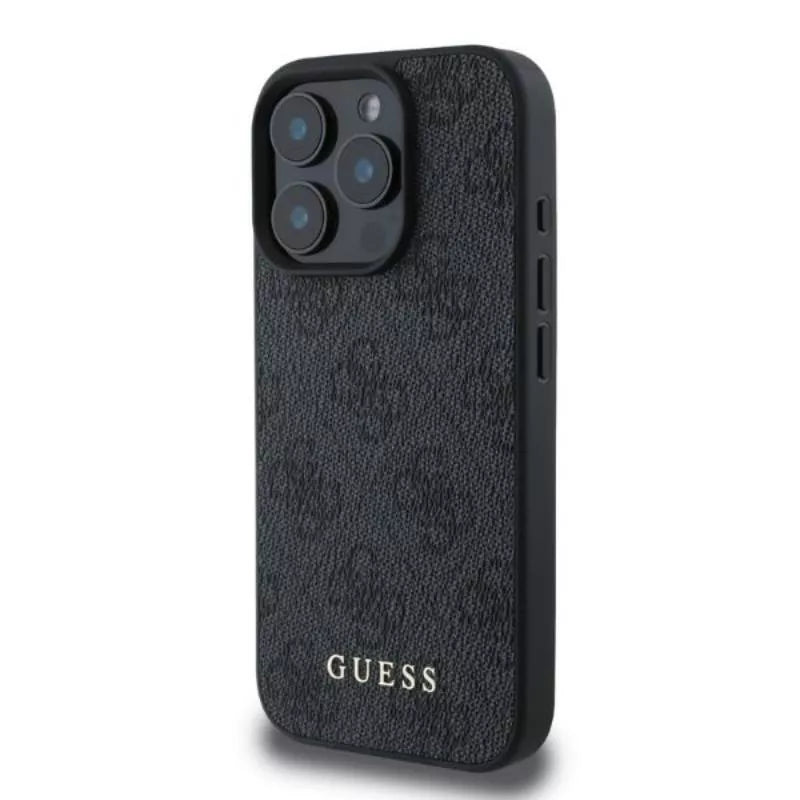 Guess 4G Classic – dėklas, skirtas iPhone 16 Pro (juodas)