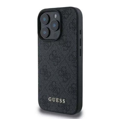 Guess 4G Classic – dėklas, skirtas iPhone 16 Pro (juodas)